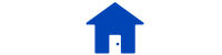 bright blue house icon