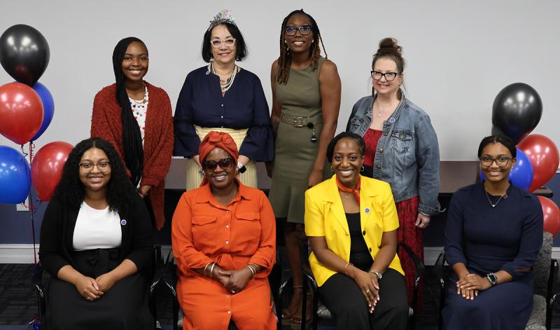 AmeriCorps members pose for group photo after pinning ceremony