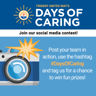 Join our social media contest! Post your team in action, use #DaysOfCaring and tag us for your chance to win a prize!