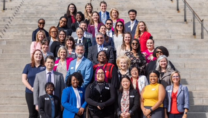 Photo of individuals from United Way standing outside of SC Statehouse