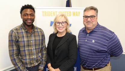 State Rep. Marvin Pendarvis and Goose Creek Mayor Greg Habib pictured with Chloe Knight Tonney 